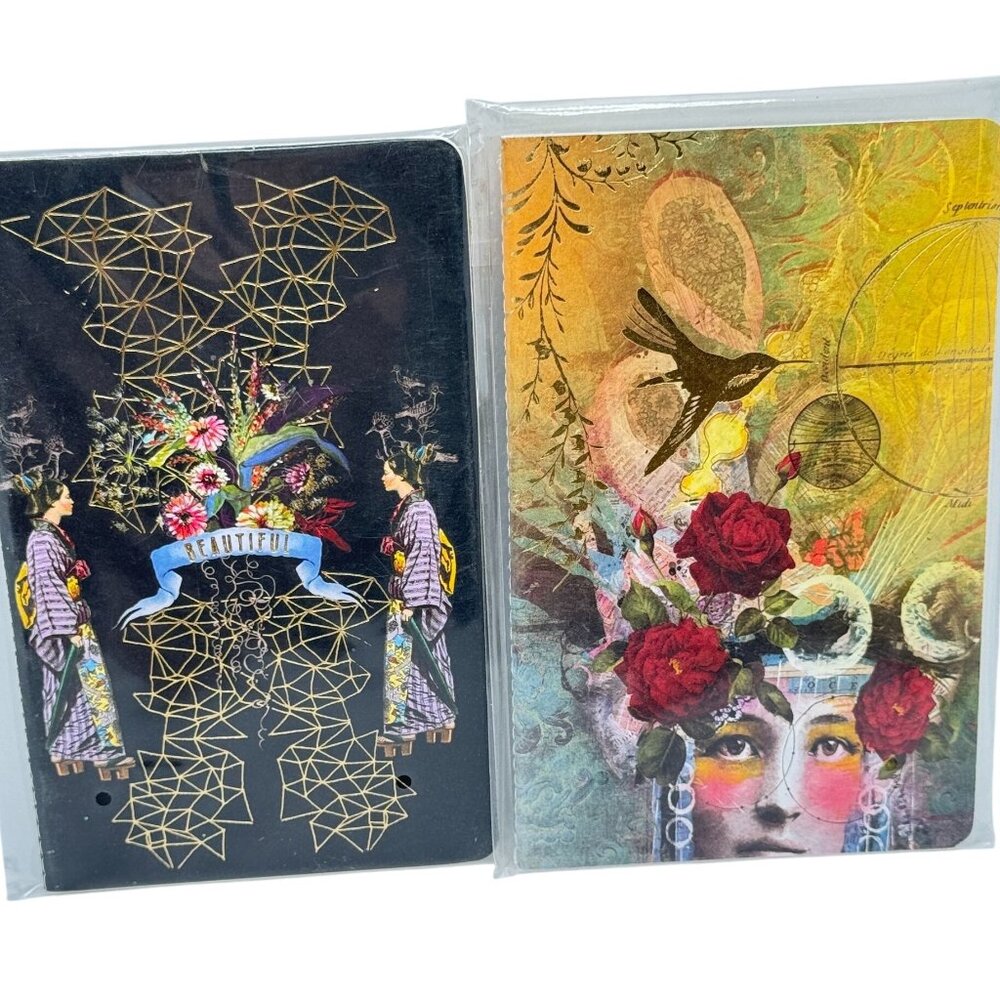 Papaya Art Mini Notebooks Set Of 2 3.5” X 5.5” 32 Lined Pages Retired
